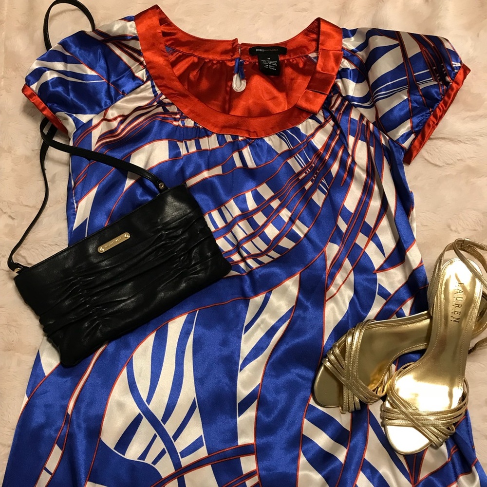 🇺🇸MEMORIAL DAY SALE! blue printed shift dress